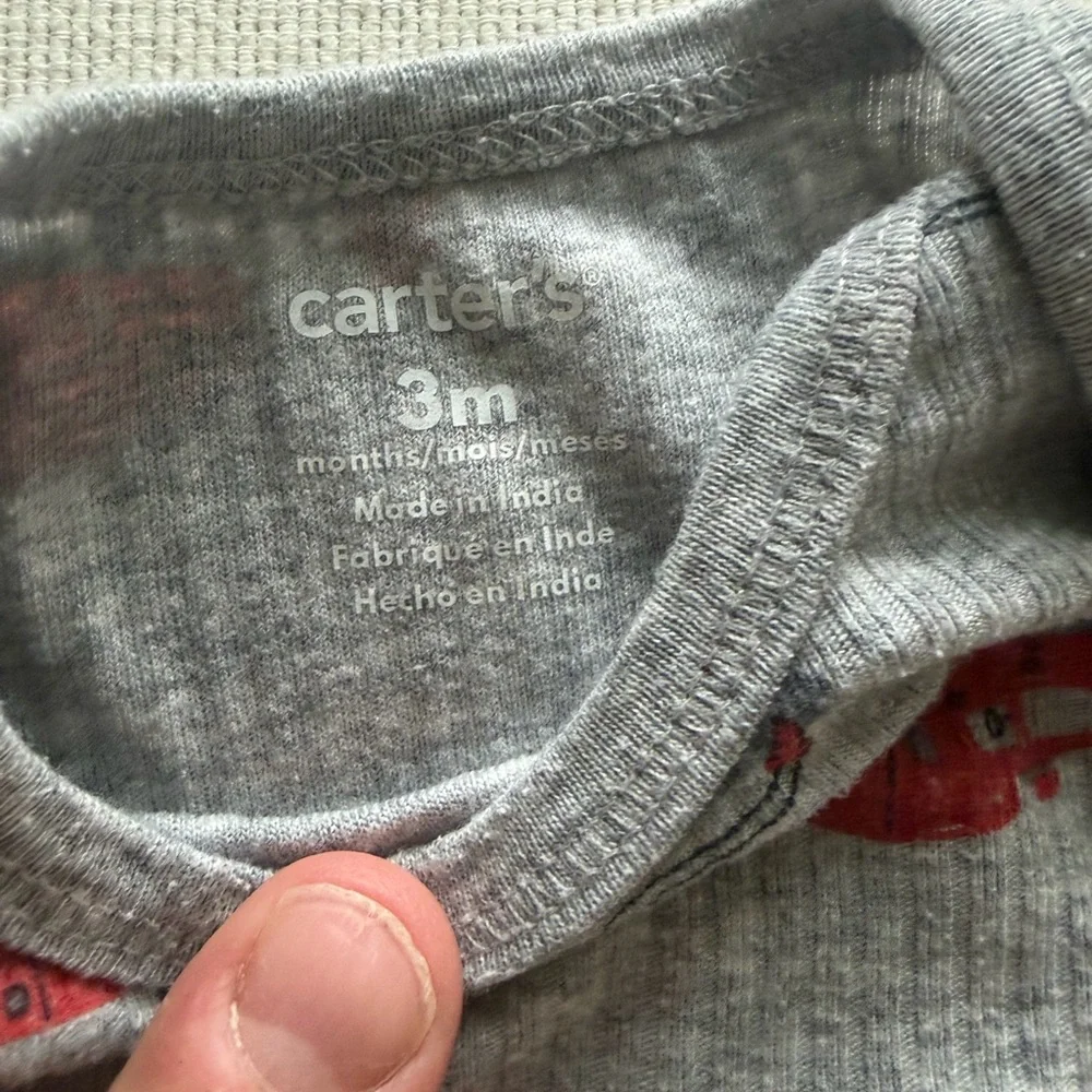 3 month long sleeve sets. Waffle-Knit. - Picture 4 of 4